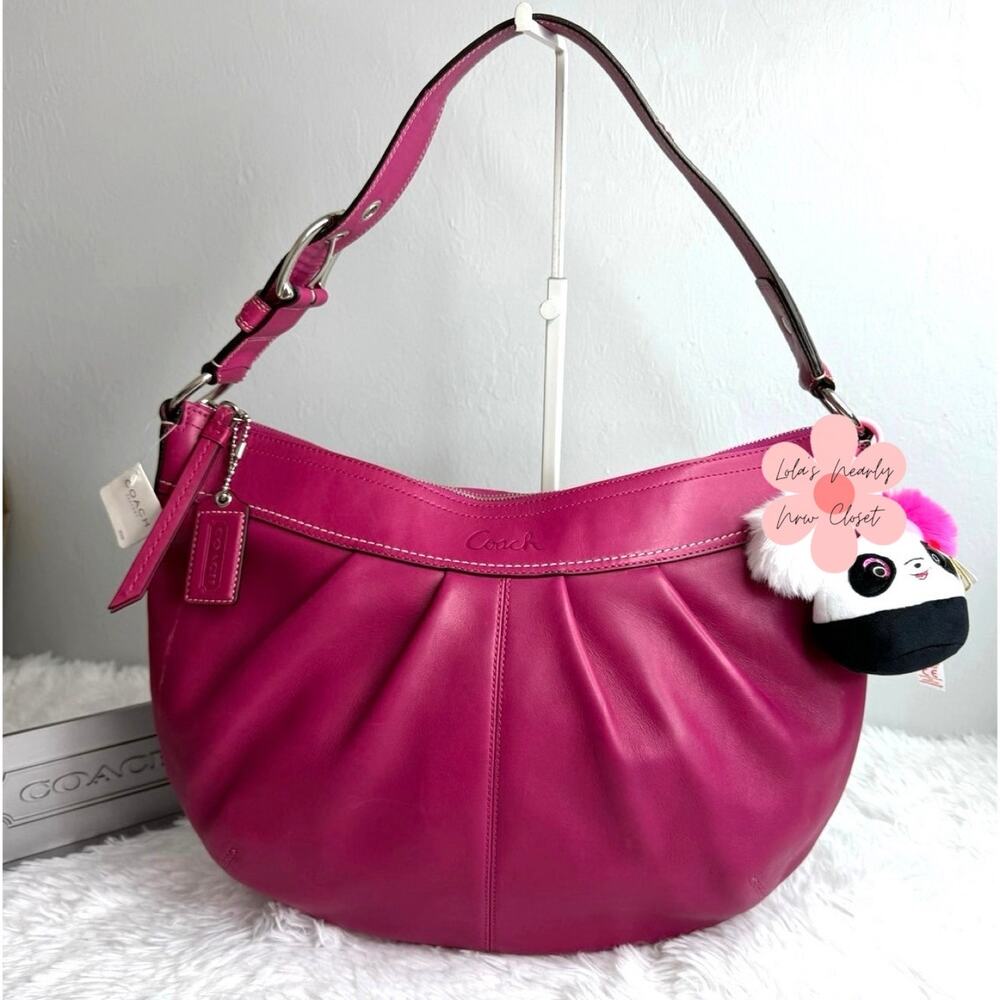 NWT y2k COACH Soho Pleated Leather Large Hobo Shoulder Bag F1373100